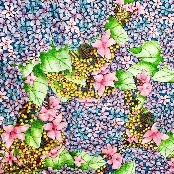 Vintage Debbie Mumm Floral Fabric for South Sea Imports Vintage - BTY - Picture 3 of 8